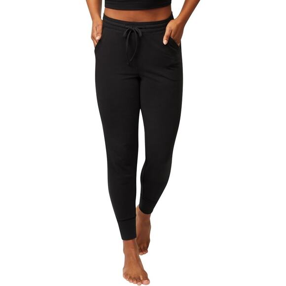 Hanes Women's EcoSmart Soft Comfy Jogger Leggings Black Size Small - Picture 1 of 3